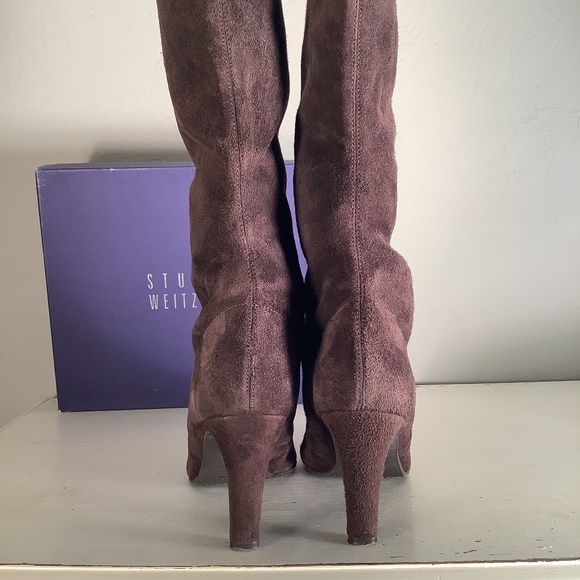 Stuart Weitzman Cola Suede Stretch Boots- 9.5 - Picture 6 of 16